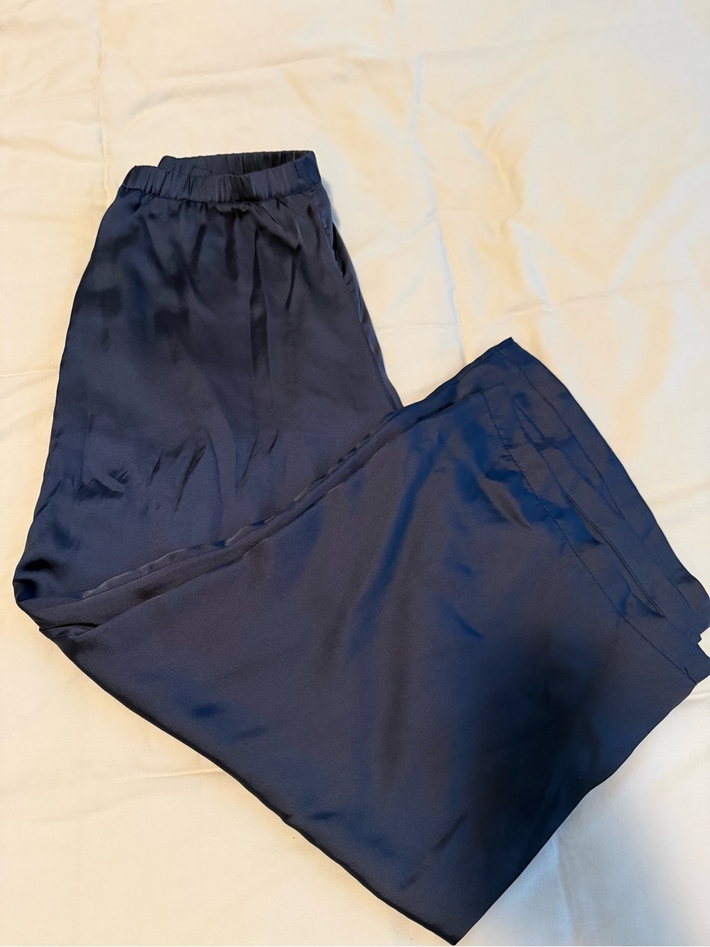 Abercrombie & Fitch Navy Satin Pants